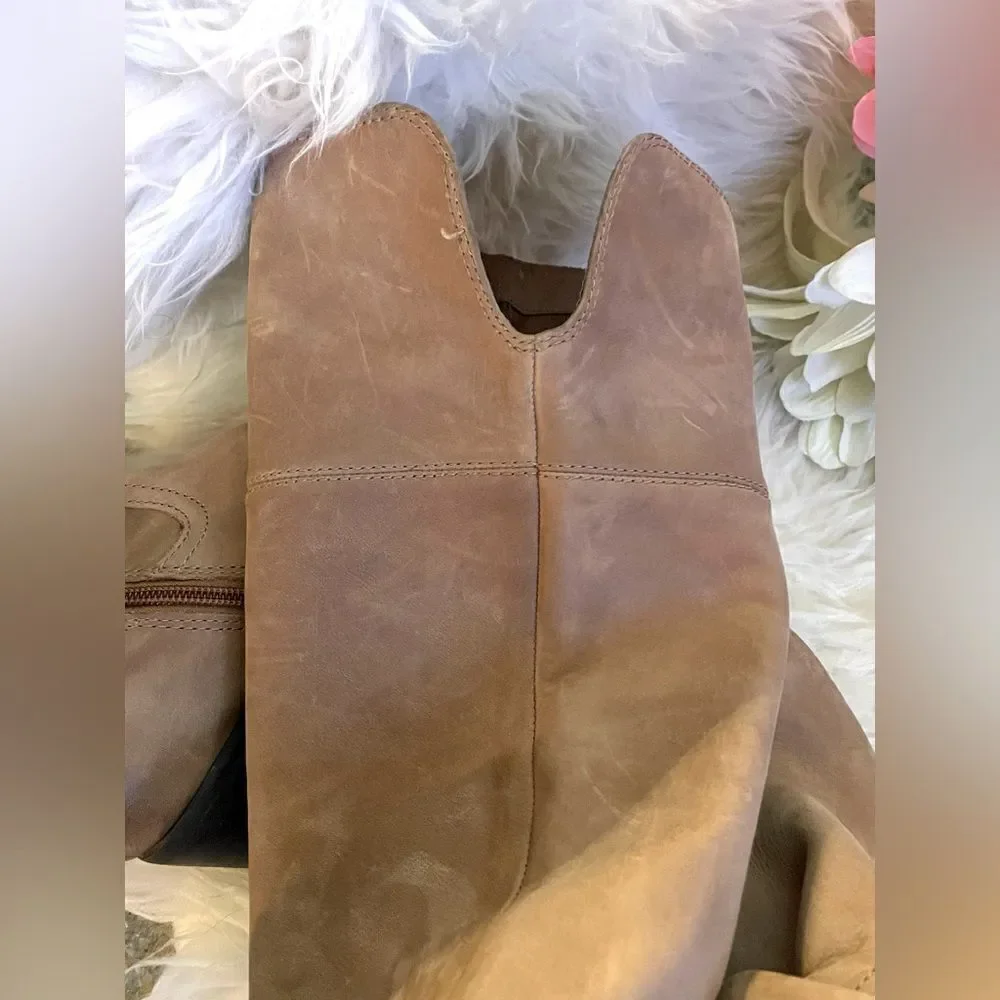 Aldo Suede Over The Knee Slouchy Heeled Boots 6.5
